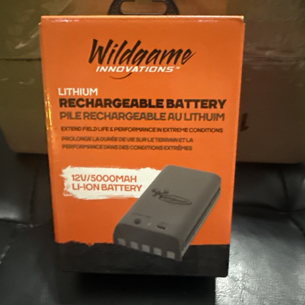 Wildgame Innovations 12V/5000maH Rechargeable Lithium Trail Cam Battery  - NEW-
